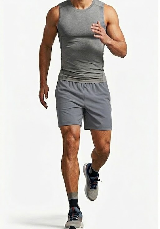 Men's Quick-Dry Athletic Shorts - Slate Grey