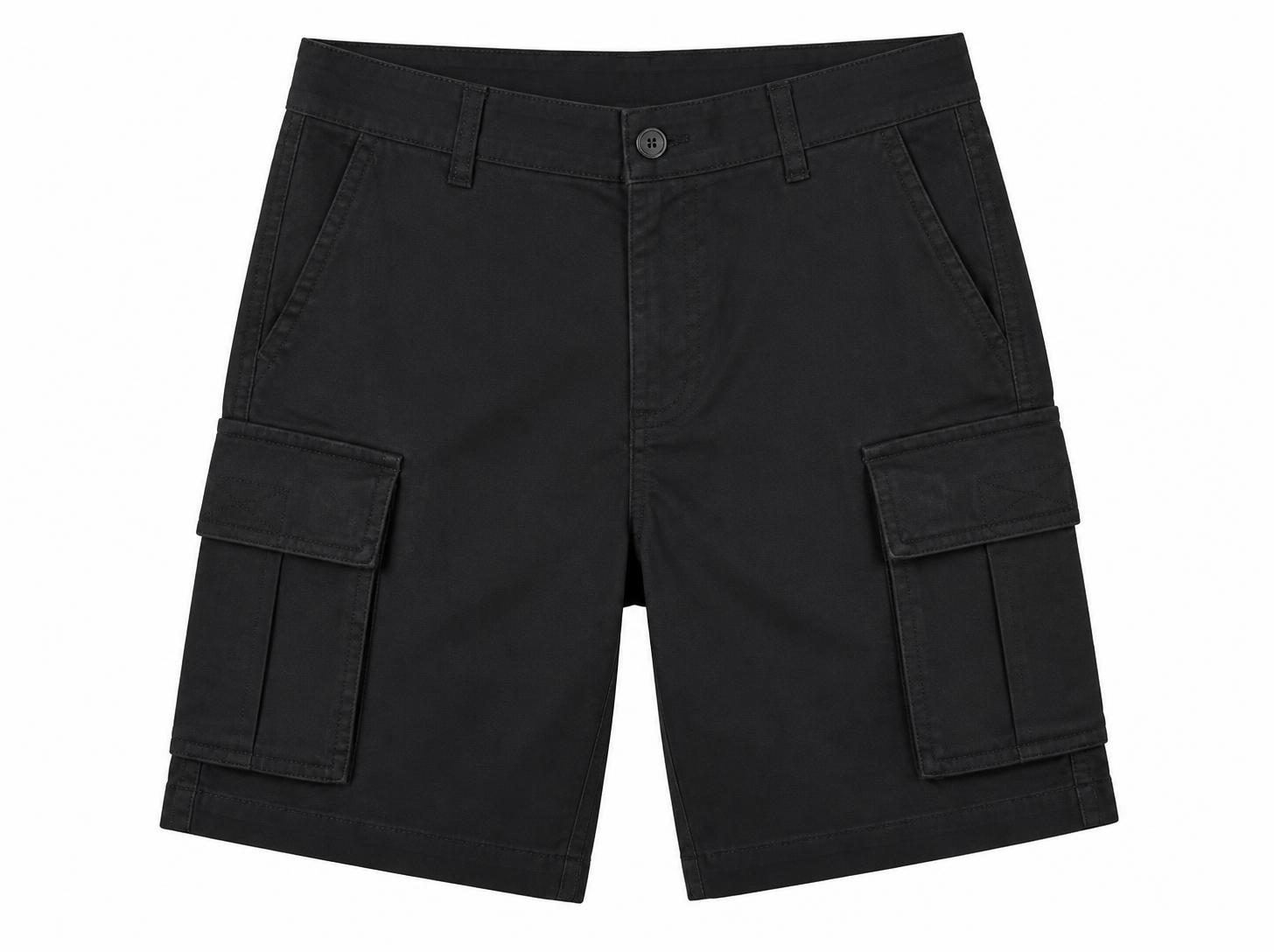 Men's Heavy-Duty Cargo Shorts - Black