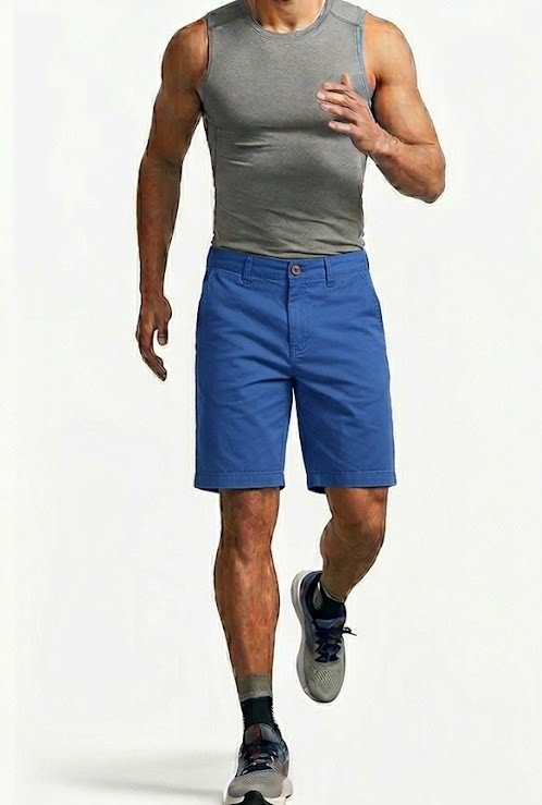 Men's Classic Cotton Chino Shorts - Black
