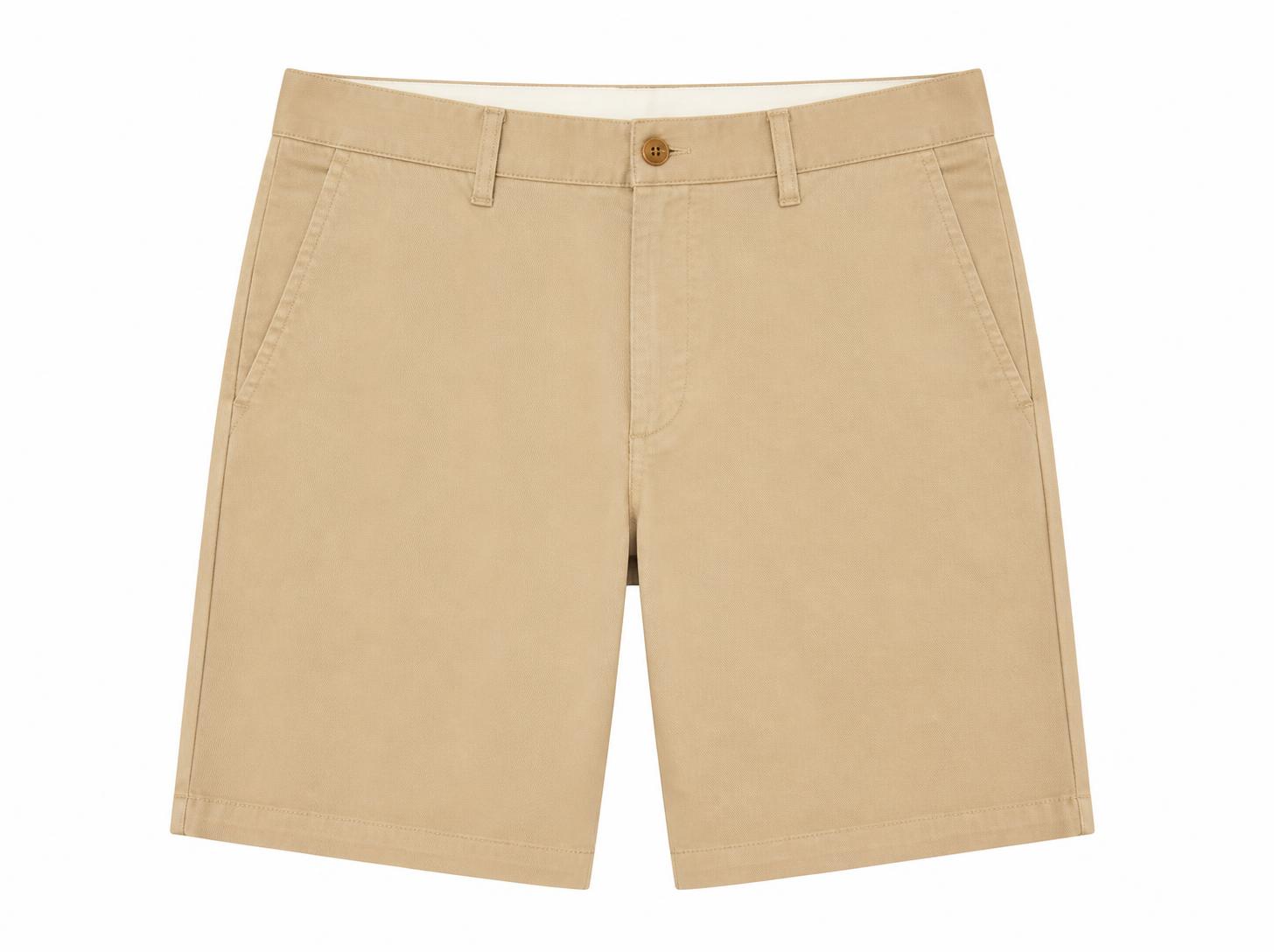 Men's Classic Cotton Chino Shorts - Sand Khaki