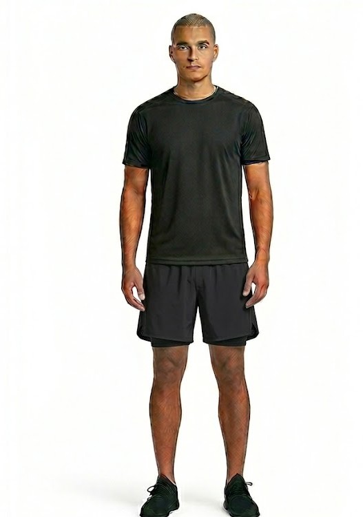 Men's Pro Split-Hem Running Shorts - Pitch Black