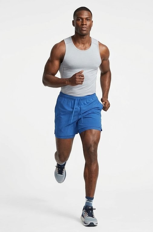 Men's Pro Split-Hem Running Shorts - Royal Blue