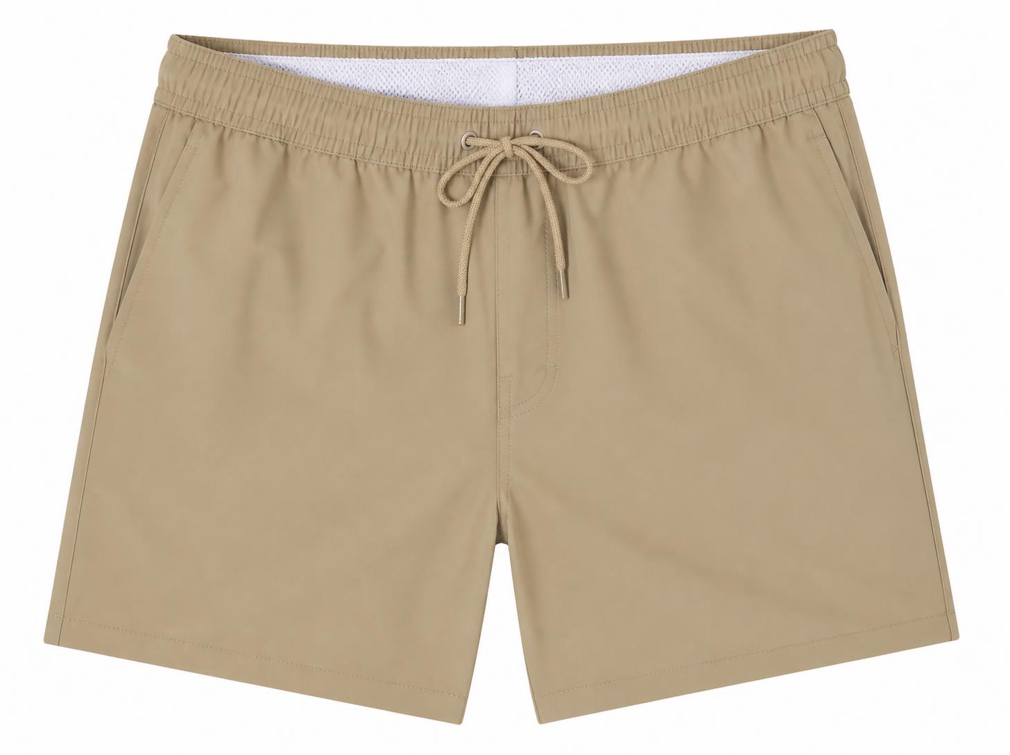 Men's Drawstring Swim & Lounge Shorts - Warm Khaki