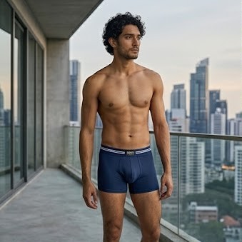 Men's Anti-Chafing Stretch Boxer Briefs - Royal Indigo