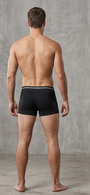 Men's Anti-Chafing Stretch Boxer Briefs - Jet Black