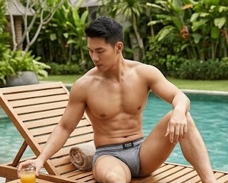 Men's Classic Cotton Hip Briefs - Slate Grey