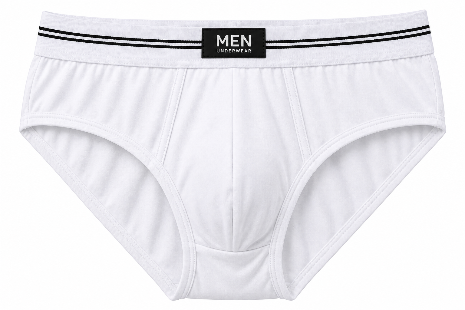 Men's Classic Cotton Hip Briefs - Crisp White