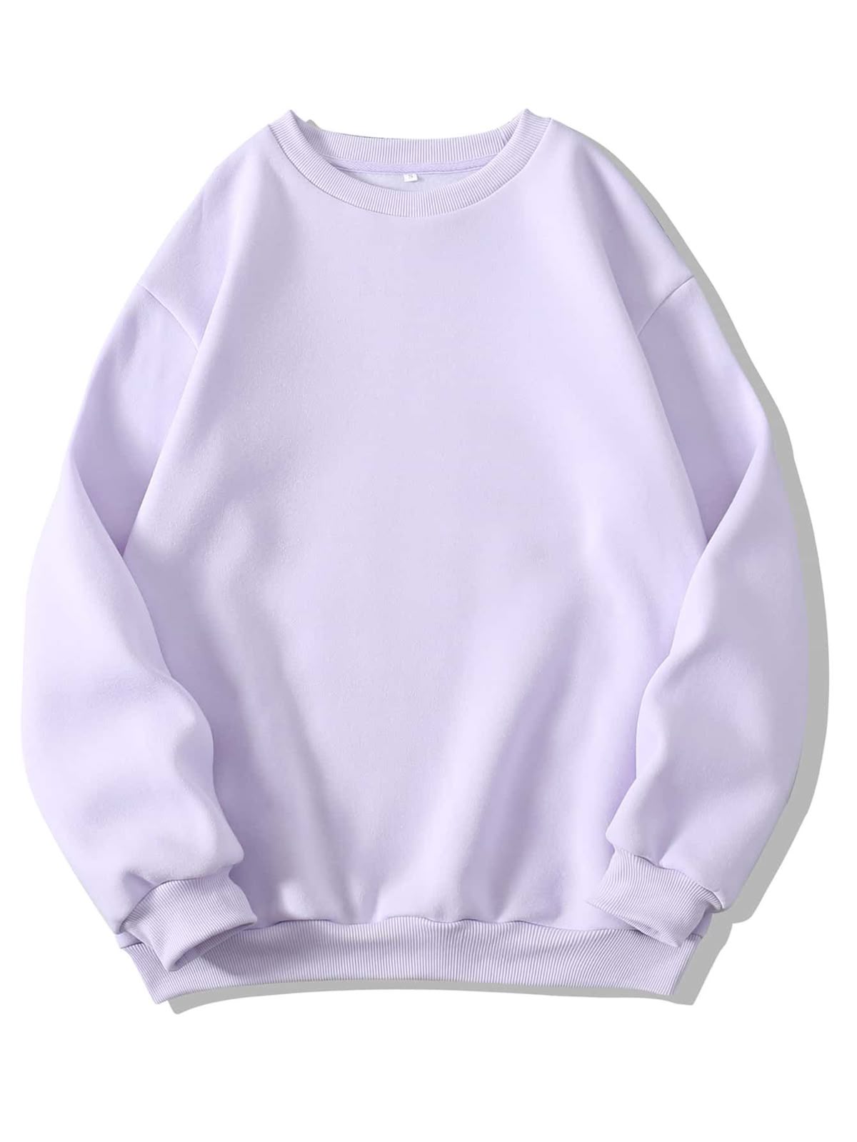Lavender Relaxed Crew Neck Sweatshirt