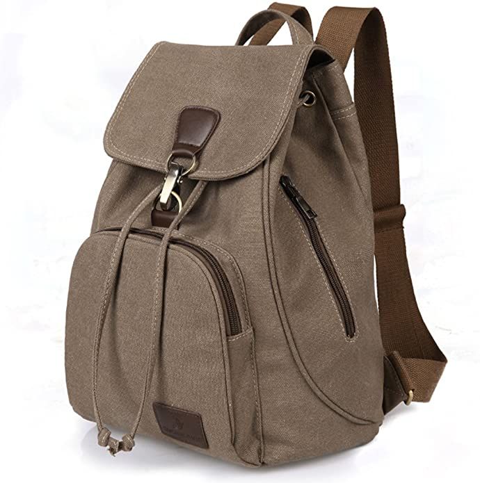 Women Brown Multi Pocket Casual Backpack