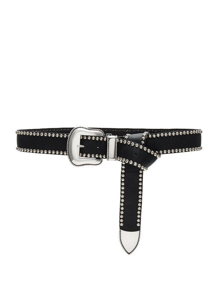 Black Slim Gold Buckle Belt