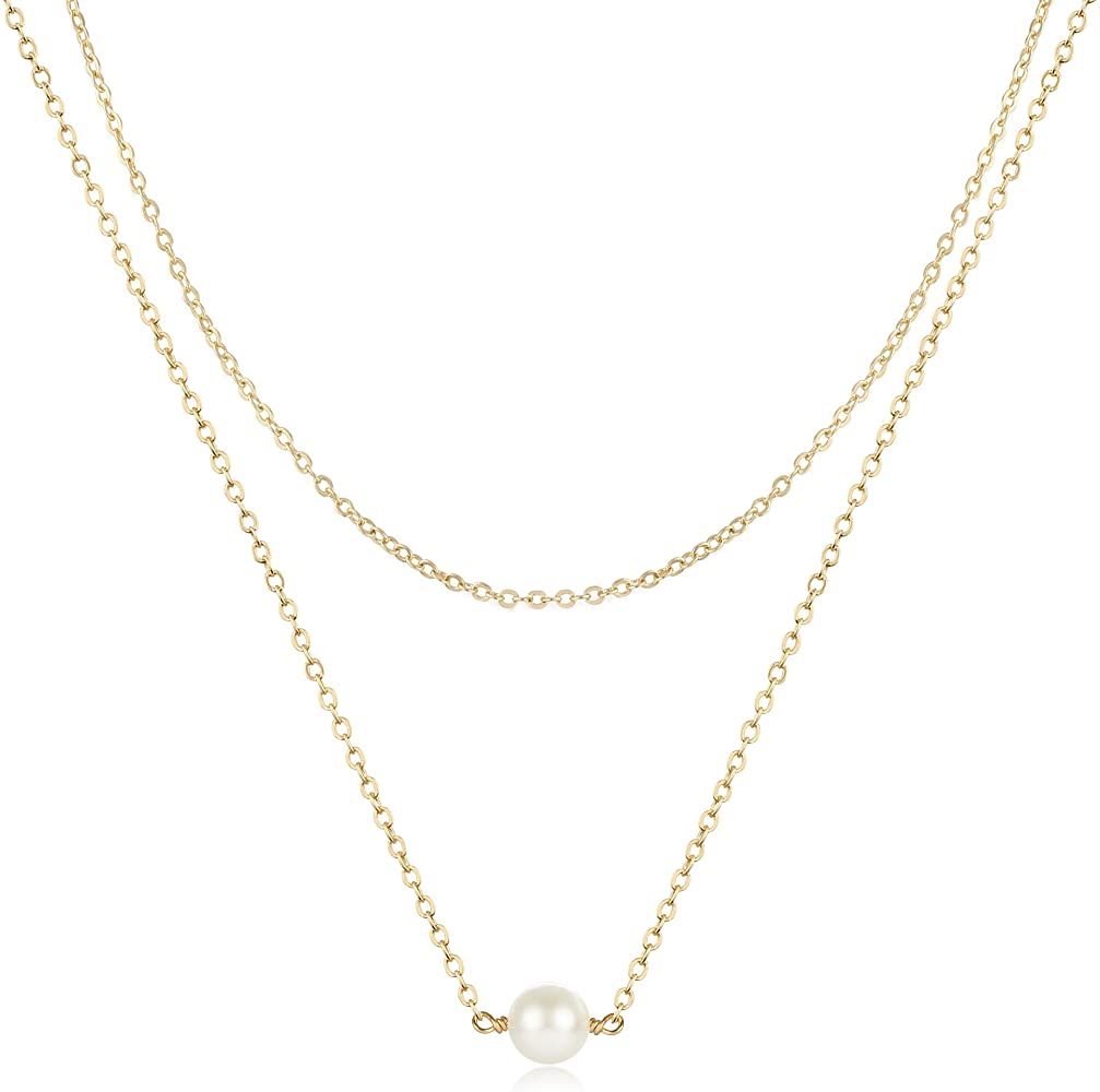 Pearl Pendant Layered Necklace