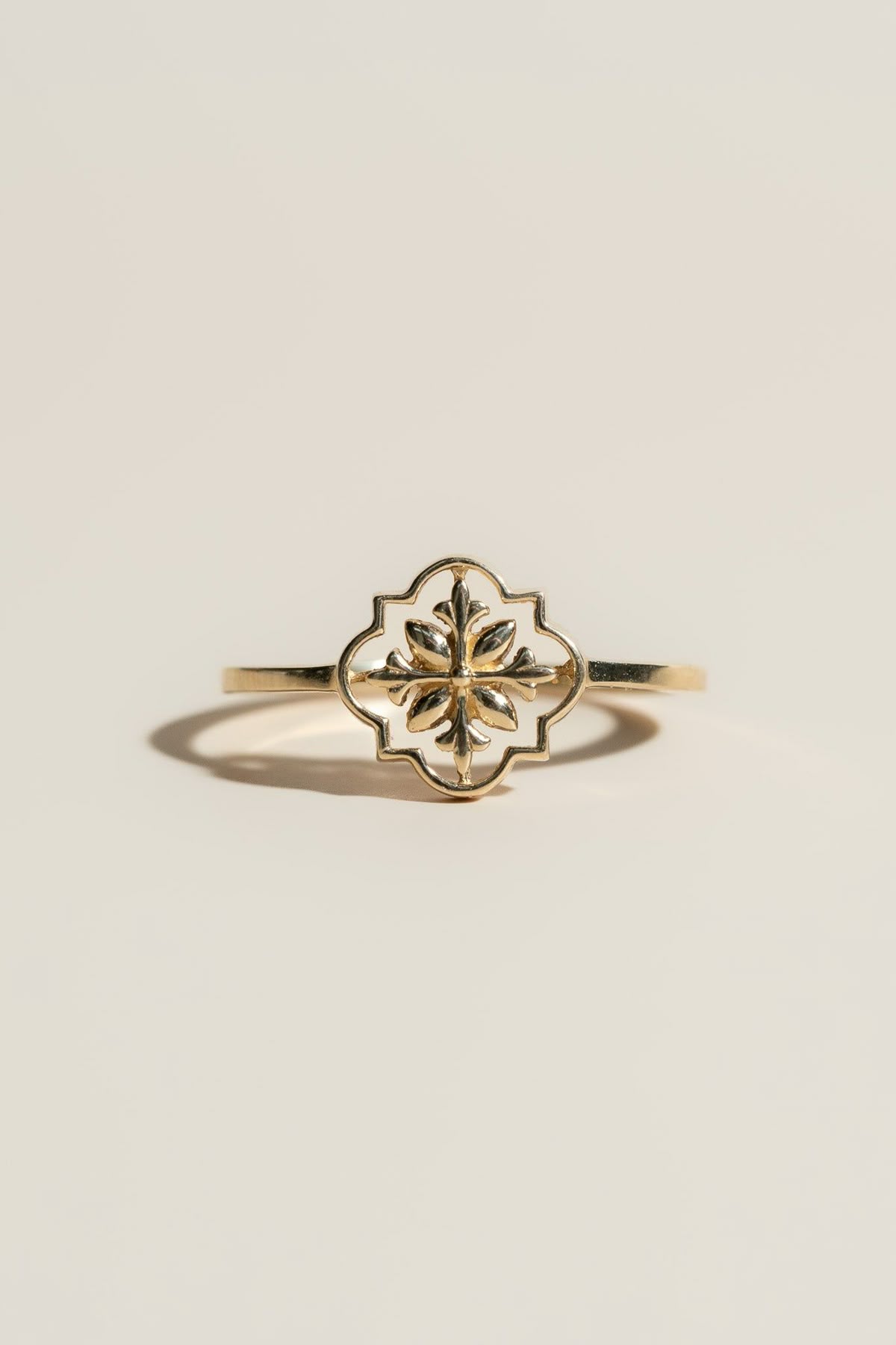 Gold Floral Statement Ring