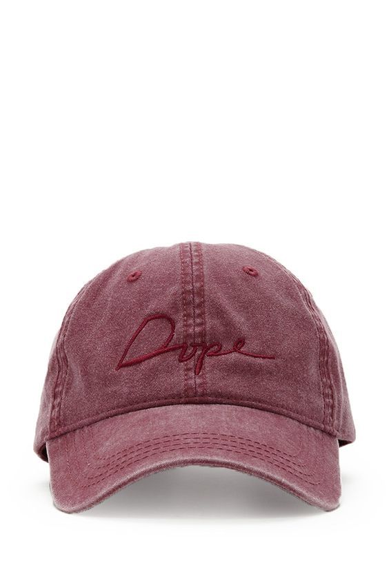 Vintage Burgundy Embroidered Cap