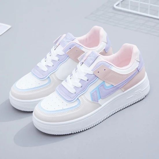 Pastel Pink Blue Casual Sneakers