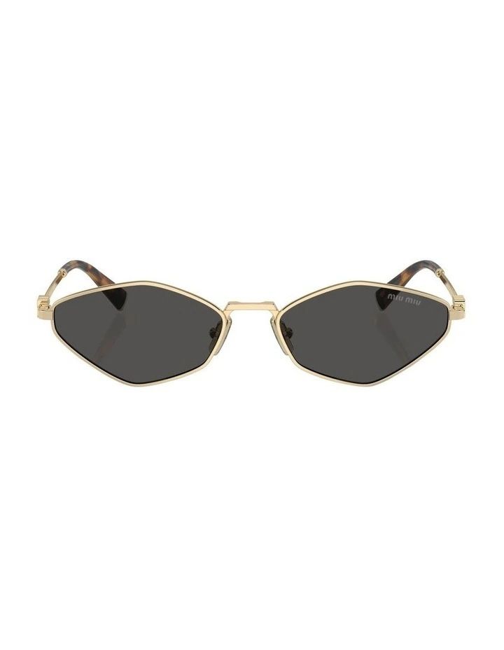 Geometric Rhombus Rimless Gold Sunglasses