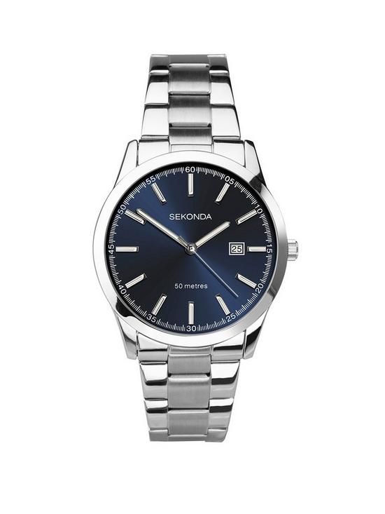 Midnight Sunray Blue Dial Steel Bracelet Watch