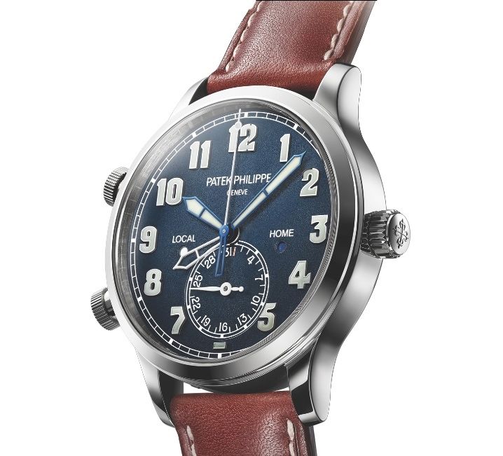 Heritage Aviator Dual-Time Brown Leather Watch
