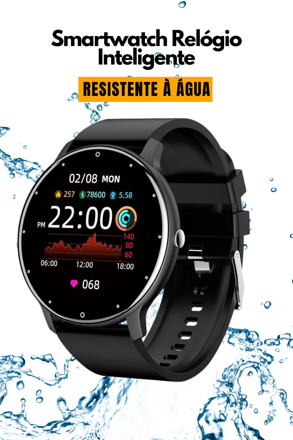 Aero Round Minimalist Fitness Tracker Smartwatch