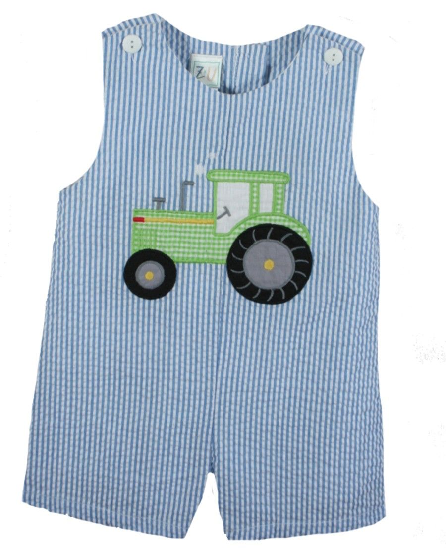 Blue Tractor Tank Top & Shorts Set