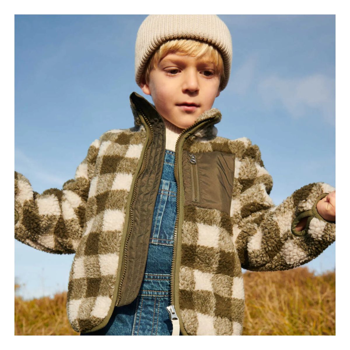 Camo Fleece Zip-Up Jacket