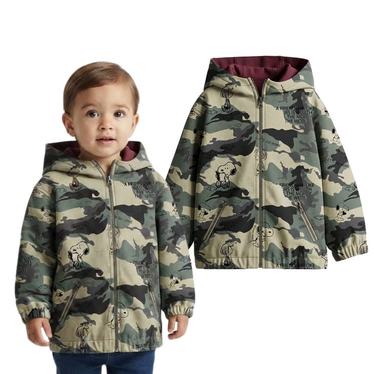 Camo Fleece Zip-Up Jacket