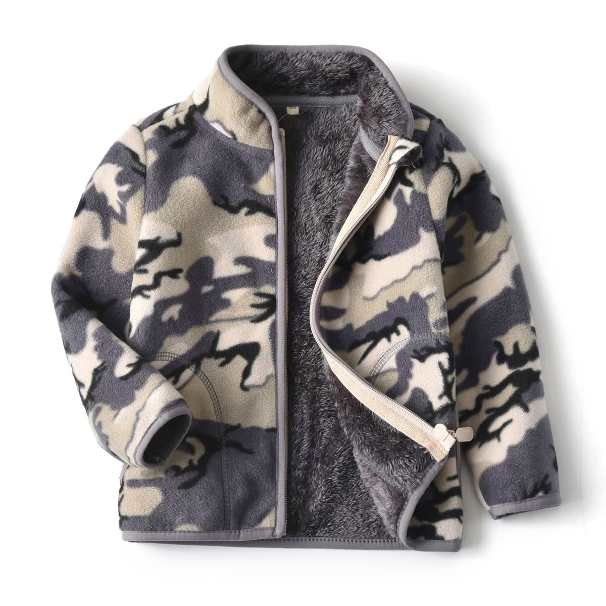 Camo Fleece Zip-Up Jacket