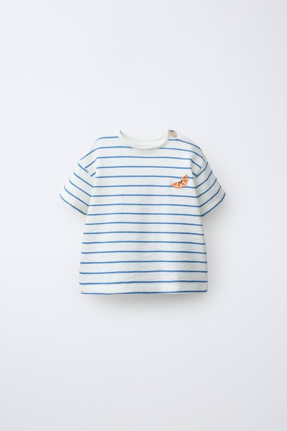 Blue Striped T-Shirt & Denim Jeans Set