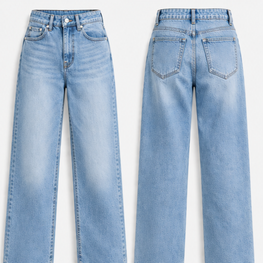 Women Classic Light Wash Flare Jeans