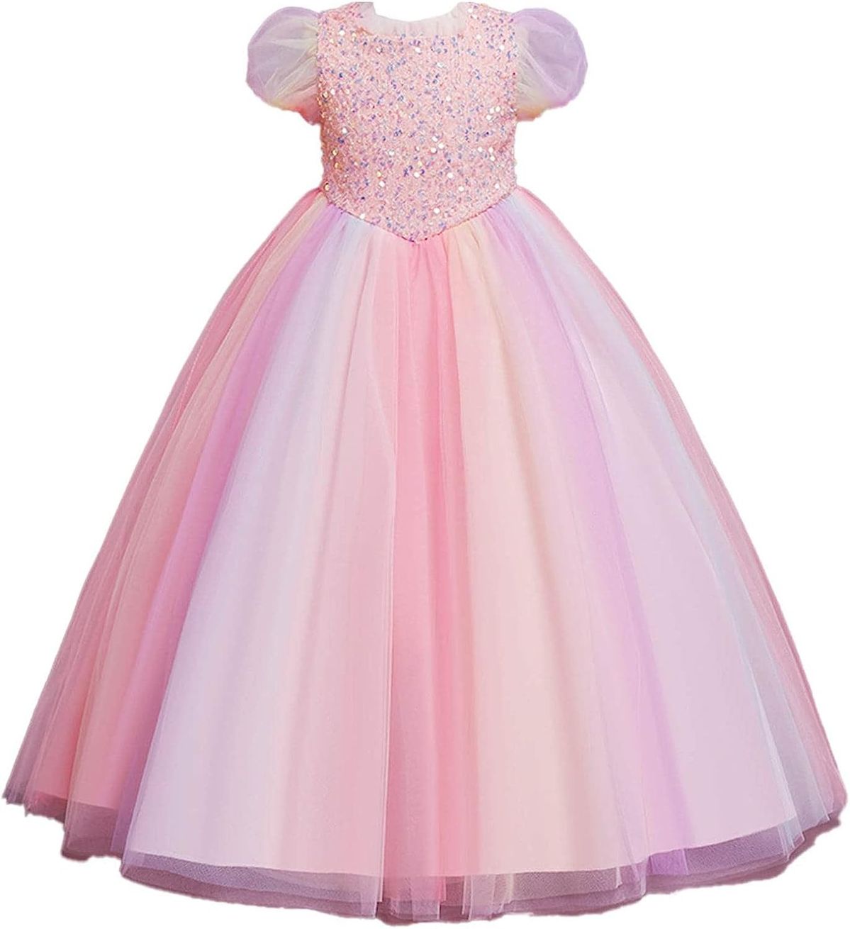 Pink Sequin Bodice Princess Dress