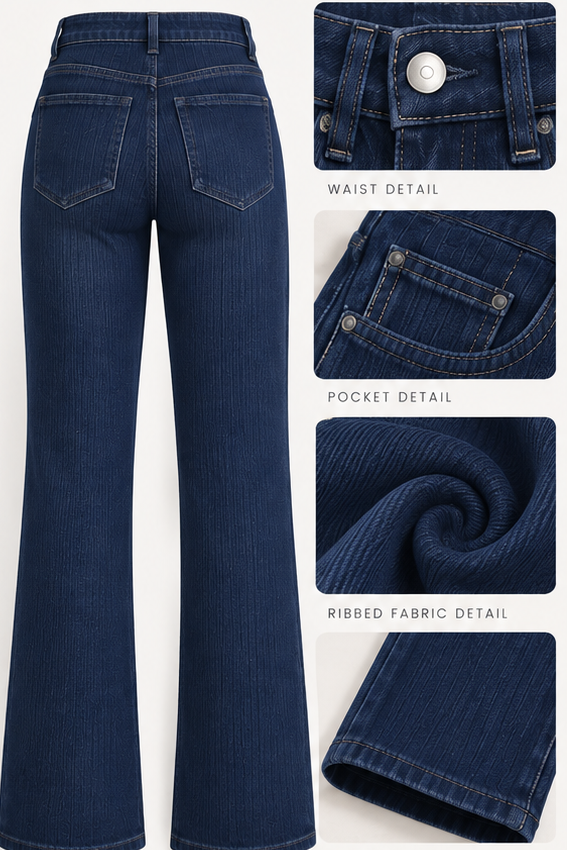 Women Dark Indigo Flared Jeans