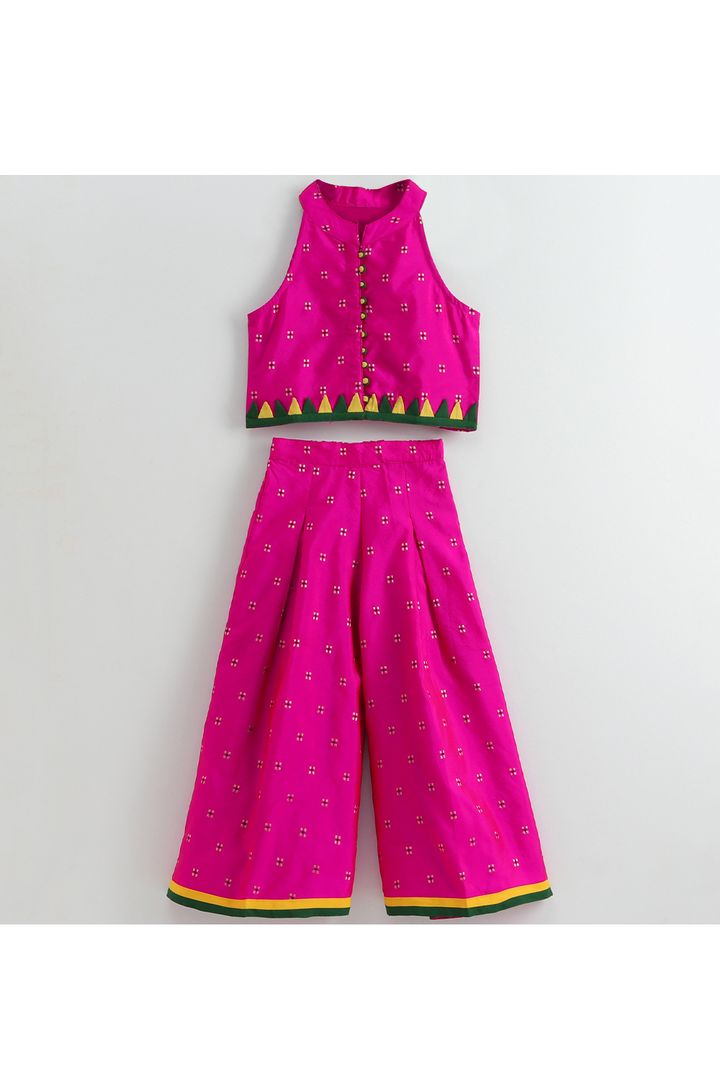 Pink Bandhani Kurta & Palazzo Set