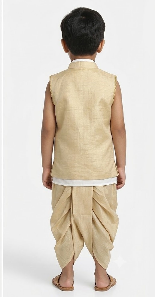 Beige Printed Kurta & Pajama Set