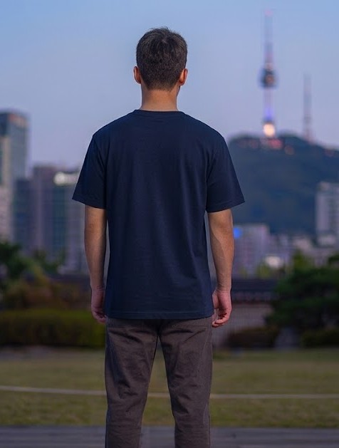 Men's Classic Combed Cotton Plain T-Shirt - Midnight Navy