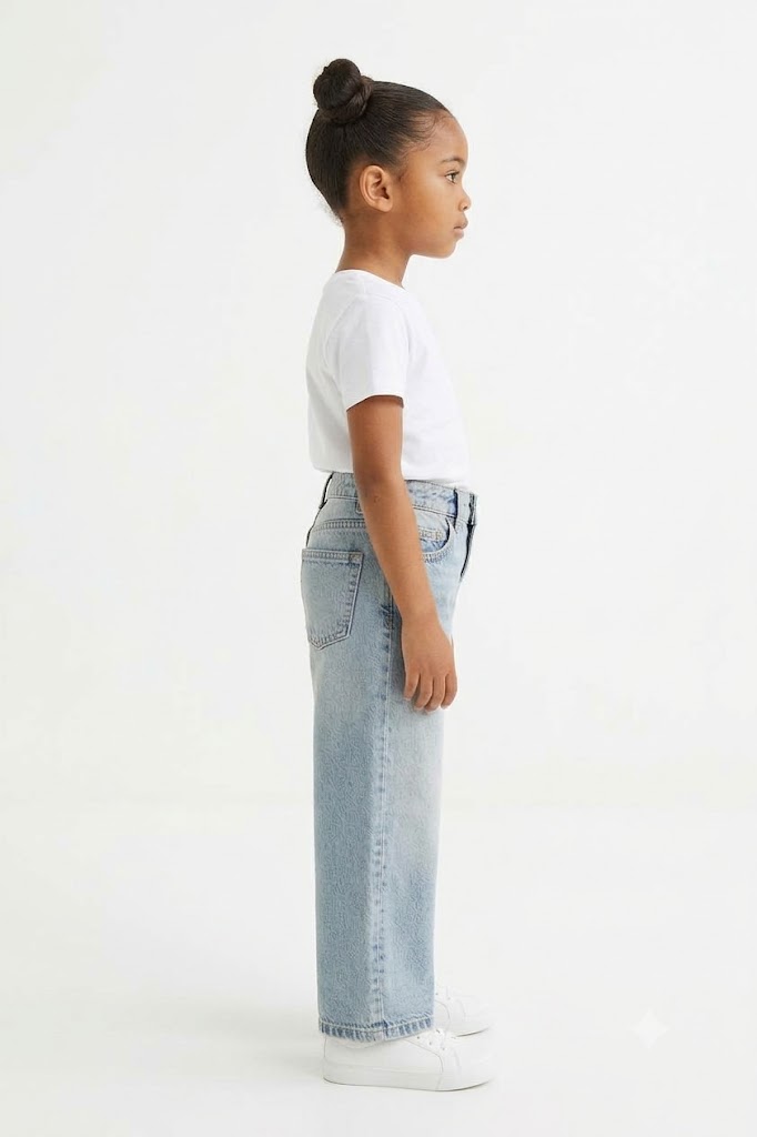 Kids Classic Light Wash Straight Leg Denim Jeans
