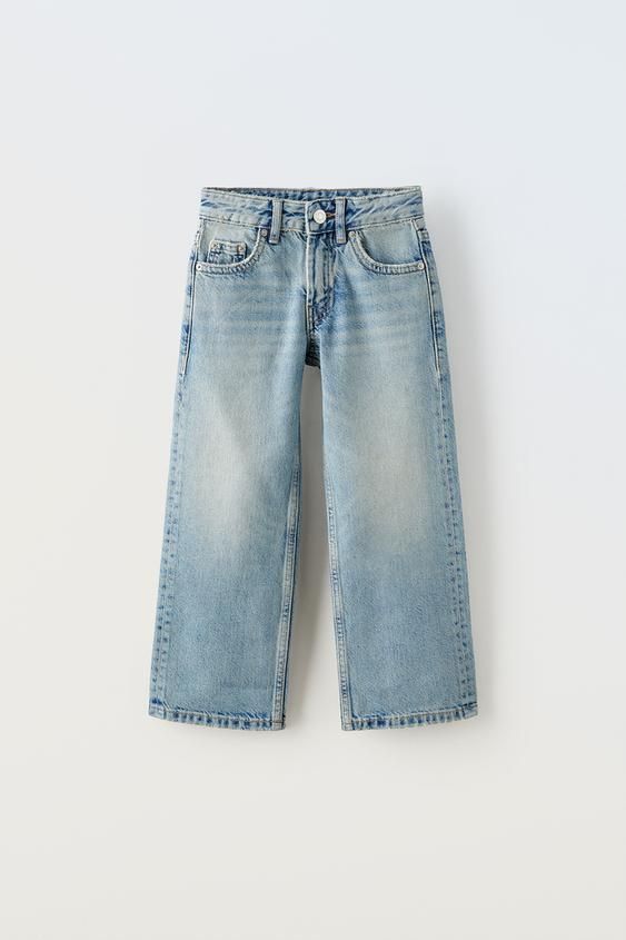 Kids Classic Light Wash Straight Leg Denim Jeans