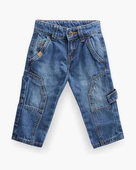Kids Mid-Wash Denim Carpenter Utility Jeans