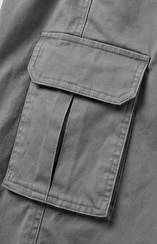 Men's Elastic-Cuff Cargo Jogger Trackpants - Slate Grey