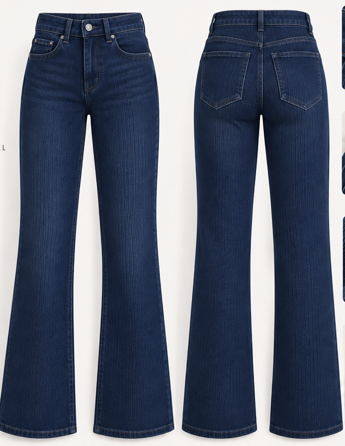 Women Charcoal Black Flare Jeans
