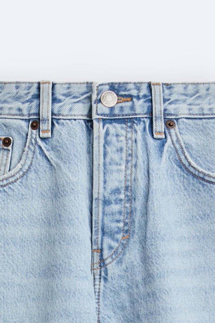 Girls Floral Embroidered Straight Leg Blue Jeans
