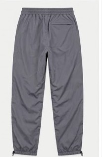 Men's Bungee-Hem Windbreaker Trackpants - Smoke Grey