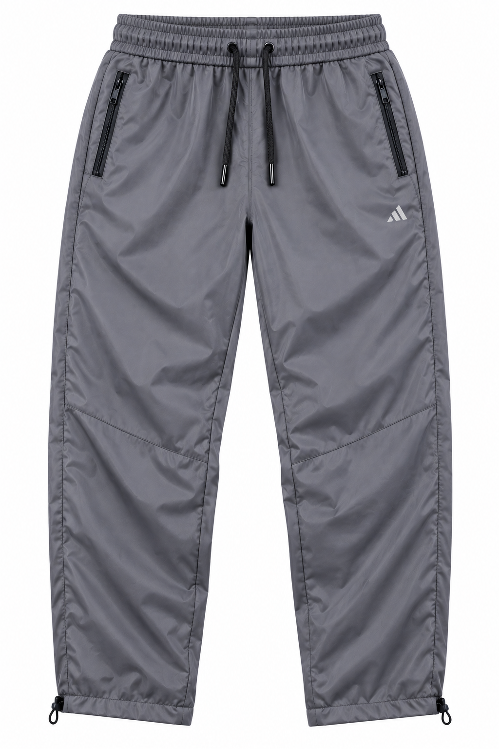 Men's Bungee-Hem Windbreaker Trackpants - Smoke Grey