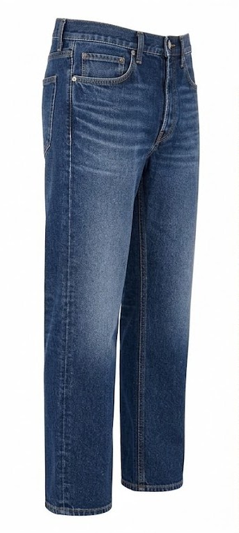 Men's Classic Straight Fit Whiskered Jeans - Indigo Blue