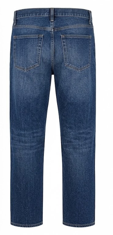 Men's Classic Straight Fit Whiskered Jeans - Indigo Blue