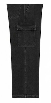 Men's Relaxed Fit Utility Cargo Jeans - Washed Black