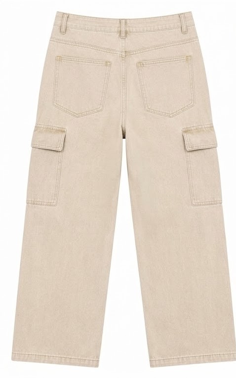 Men's Relaxed Fit Utility Cargo Jeans - Sand Beige