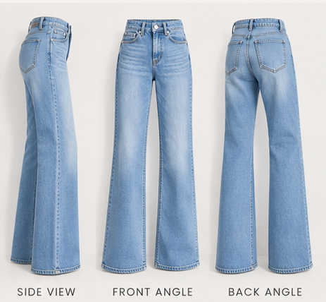 Women Soft Blue Relaxed Flare Jeans