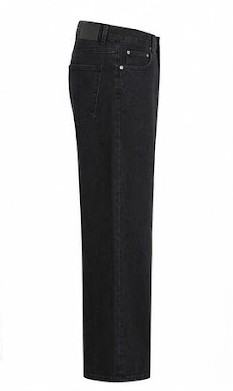 Men's Baggy Wide-Leg Skater Jeans - Deep Pitch Black