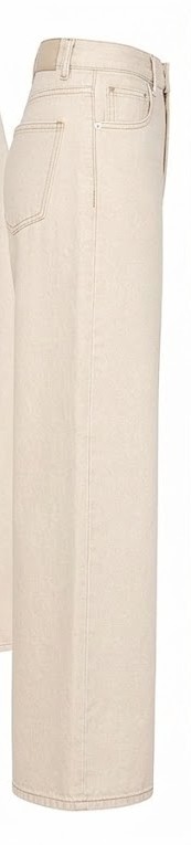 Men's Baggy Wide-Leg Skater Jeans - Ecru Cream Beige