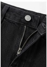 Men's Baggy Wide-Leg Skater Jeans - Washed Black