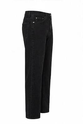 Men's Classic Straight Fit 5-Pocket Jeans - Solid Deep Black